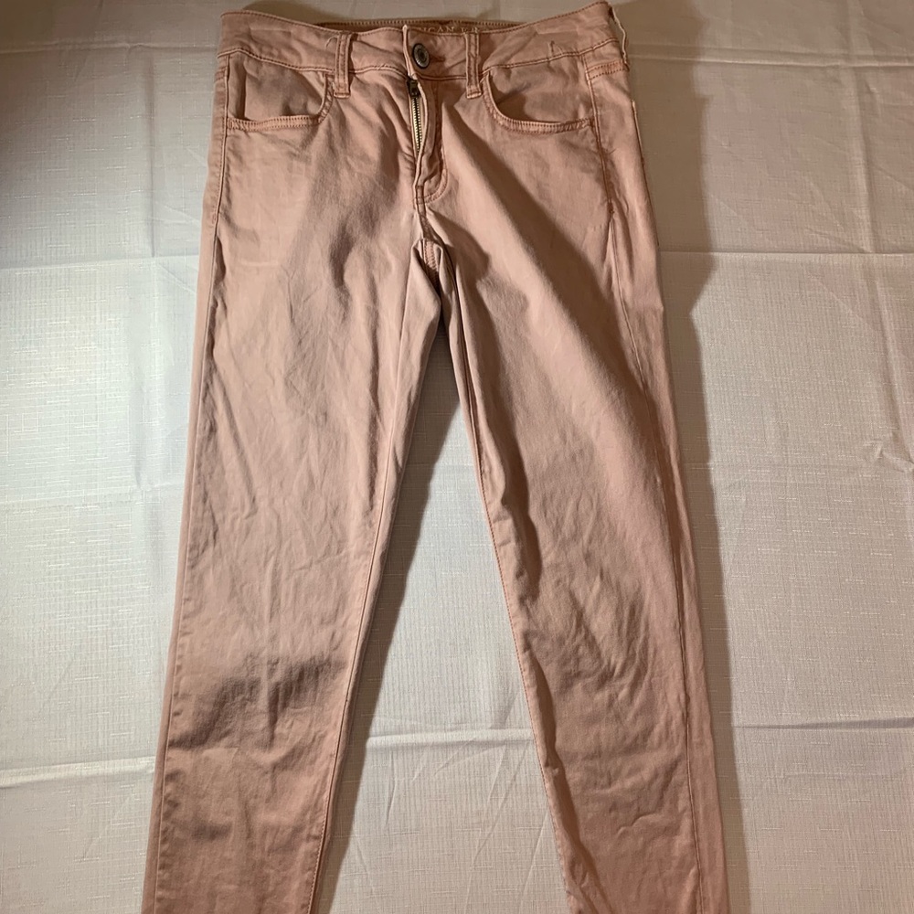 Pale pink jeans!
